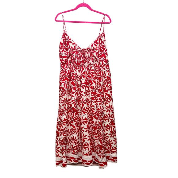 H&M Floral Maxi Dress Womens  XXL Vacation Coastal Beachy Cruise 100% Cotton - Picture 6 of 13